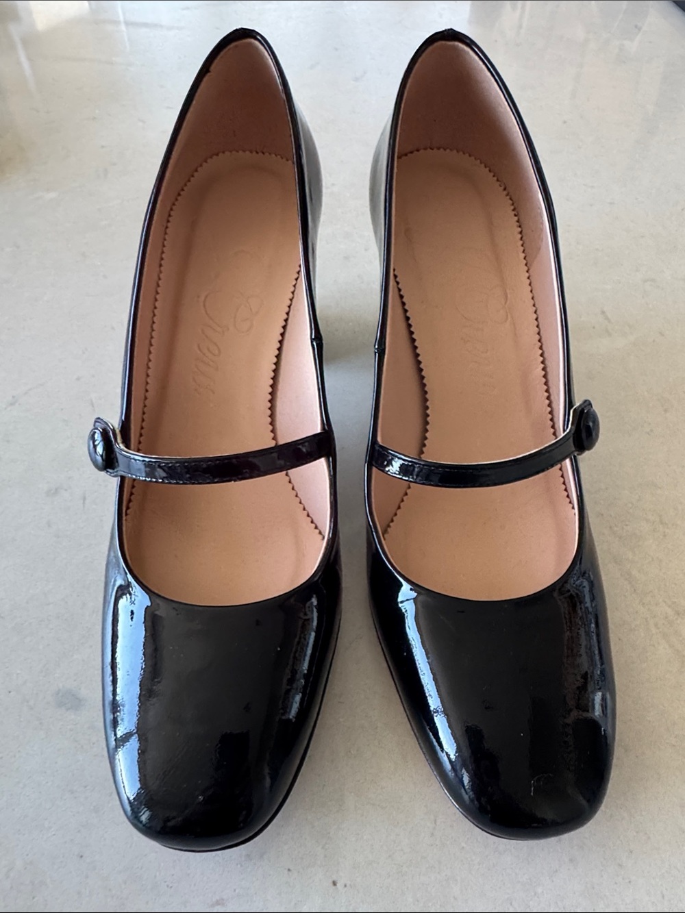 J. Crew Black Patent Mary Jane Heels - Women